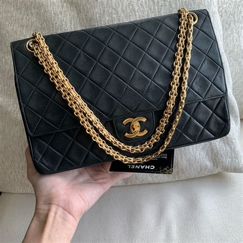 Authentic Chanel 105 Classic Flap Bag With Mademoiselle Reissue Chain