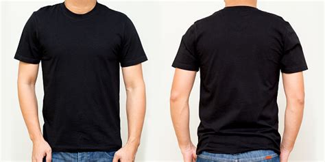 All free tshirt mockups consist of unique design with smart object layer for easy edit. Black Tshirt Front And Back Mock Up Template For Design ...