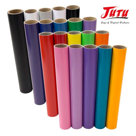 Jutu 12250m Color Cutting Vinyl Colored Film Self Adhesive Vinyl For