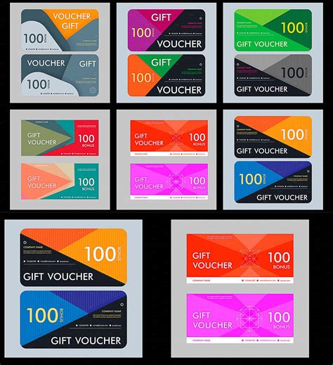 Gift voucher template set | Free download