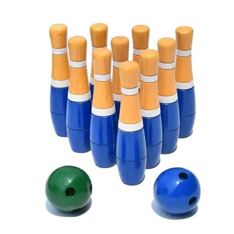 Wooden Lawn Bowling Game Skittle Ball For Kids Play Set China Toys