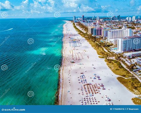 Miami Beach Florida Aerial View Miami Beach Drone View At Sout Beach