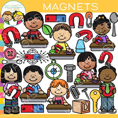 Kids With Magnets Clip Art Images And Illustrations Whimsy Clips