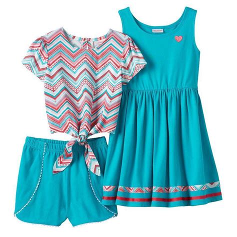 Chevron Dress Shirt And Shorts Set Nwt Girls Size 5 By Youngland