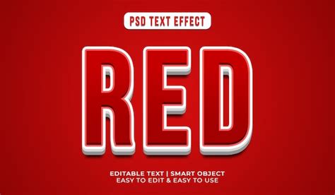 Premium Psd Editable Red Text Effect