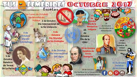 Pin de Are en Efemérides venezolanas | Efemerides mes de octubre