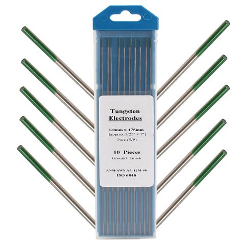 Pcs Mm X Mm Green Tip Pure Tungsten Electrode For Tig Welding