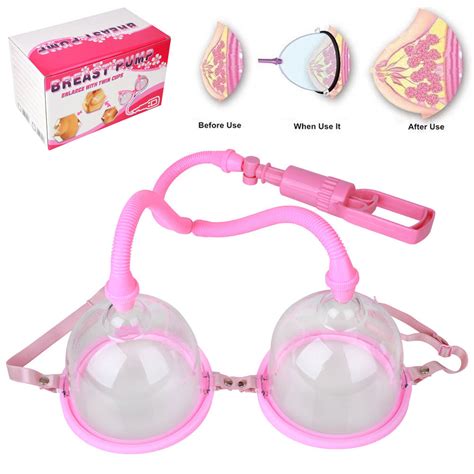 Women Dual Suction Cup Breast Exerciser Pump Enlarger Enlargement Enhancer Ebay