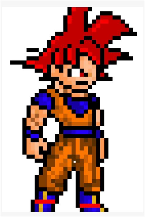 Goku Super Saiyan Ssg Goku Pixel Art Transparent Png 1200x1200
