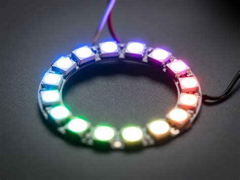 Neopixel Ring 16 X Ws2812 5050 Rgb Led With Integrated Drivers