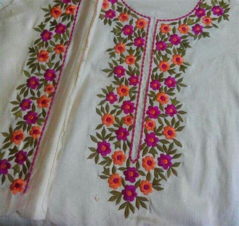 Charging a price for every 1,000 stitches. Embroidered | Embroidery suits design, Hand embroidery ...