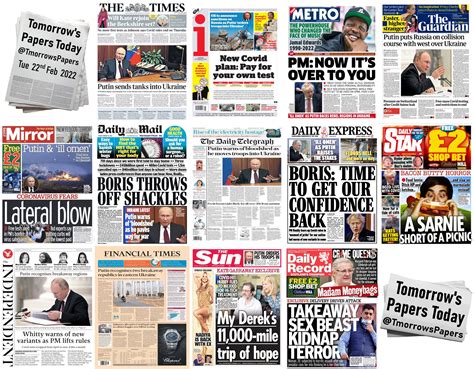 Tomorrows Papers Today On Twitter Summary Of Tuesday S Front Pages