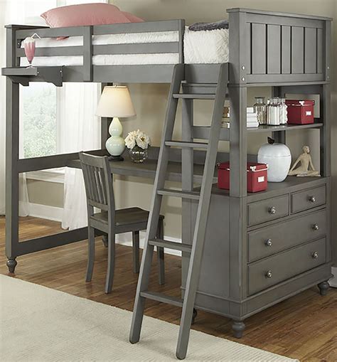 Lake House Stone Twin Loft Bed With Desk From Ne Kids Coleman Furniture