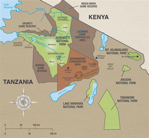 Tanzania, officially the united republic of tanzania, is a country in eastern africa within the african great lakes region. Tanzania Safari Maps | Proud African Safaris