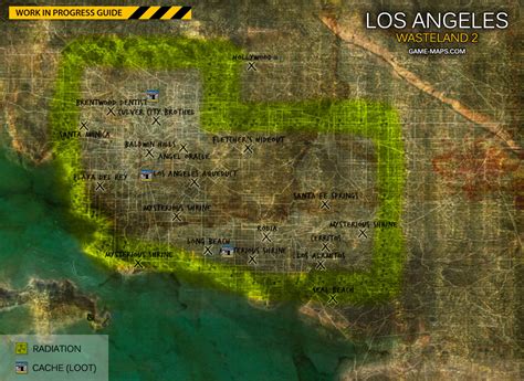 Los Angeles World Map Wasteland 2 Wasteland 2