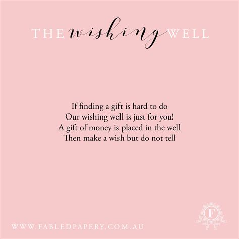 Our Favourite Wishing Well Poems Fabled Papery Wishing Well Poems Wishing Well Wedding