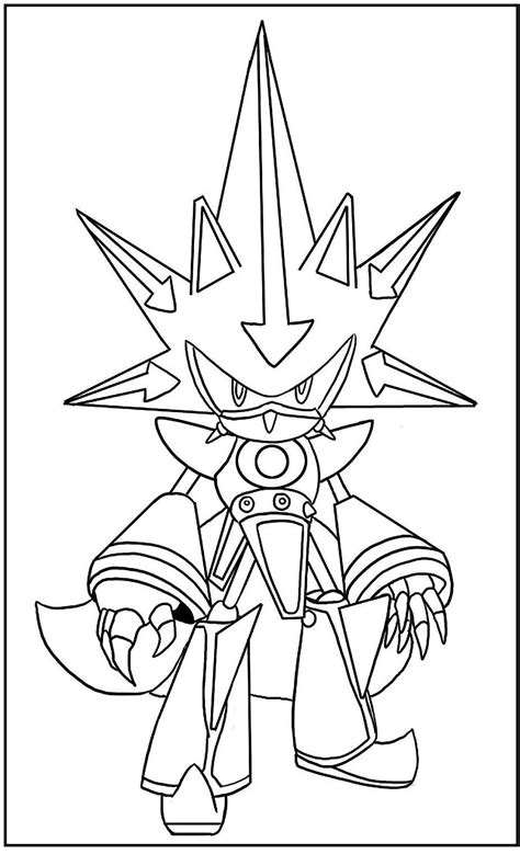 Picture Neo Metal Sonic coloring picture for kids