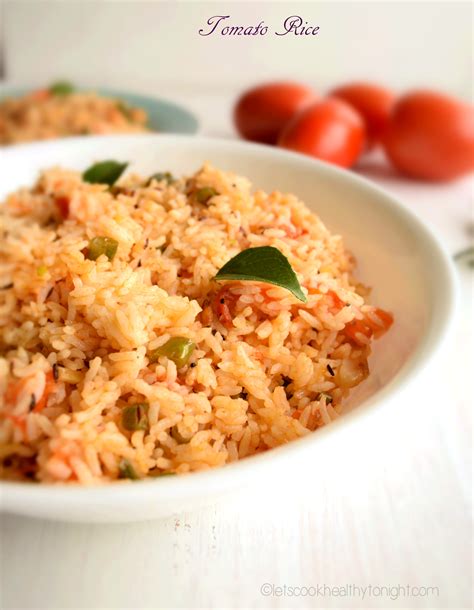 Tomato Rice Lets Cook Healthy Tonight