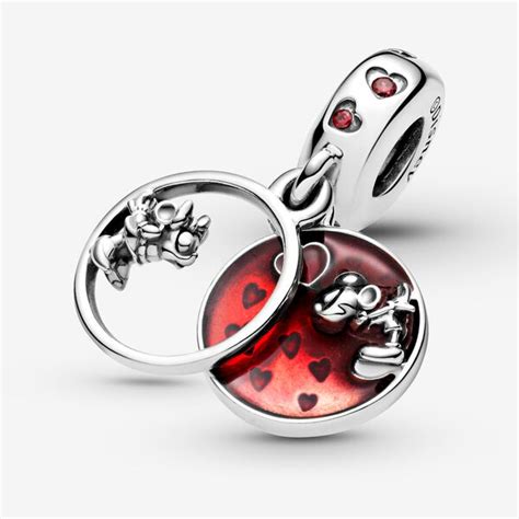 Disney Mickey Mouse And Minnie Mouse Love And Kisses Dangle Charm