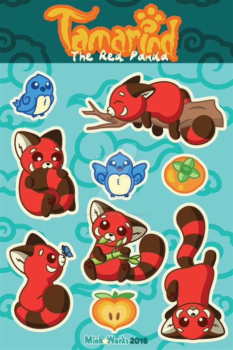 Red Panda Sticker Sheet By Cloverpuffart On Deviantart