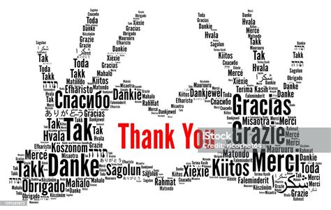 Thank You Illustration Word Cloud In Different Languages Stock