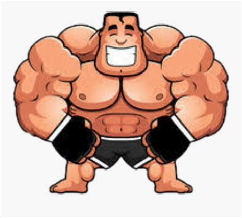 Mma Male Body Builder Cartoon Free Transparent Clipart Clipartkey