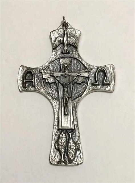 Beautiful Tertium Millenium Cross Crucifix Vatican Blessed By Pope