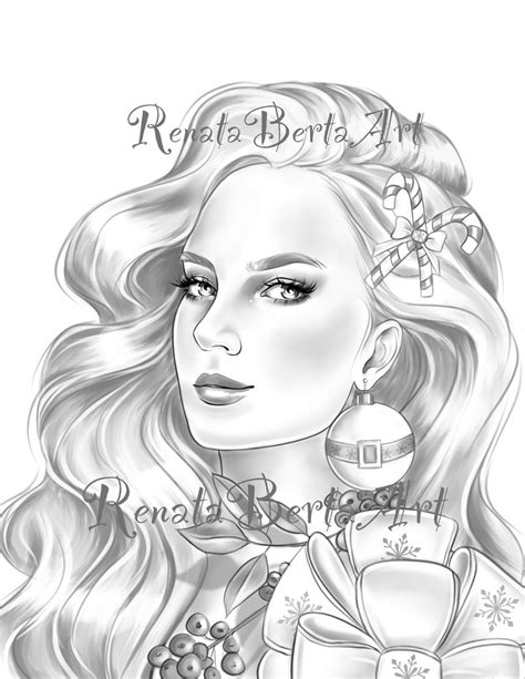 Grayscale Coloring Page Adult Coloring Page Instant Etsy