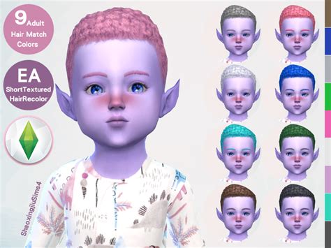 The Sims Resource Toddler Shorttextured Hair Recolor