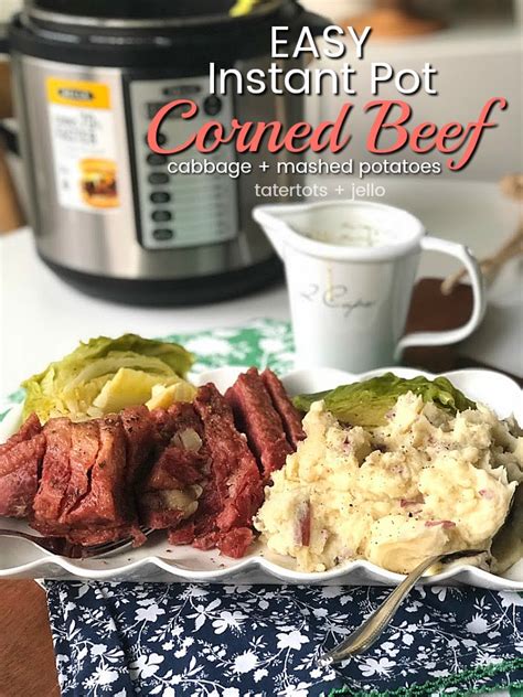 But i must confess i had never tried a corned beef & cabbage in an instant pot…until now! Instant Pot Corned Beef, Cabbage and Mashed Potatoes - fast and tender!