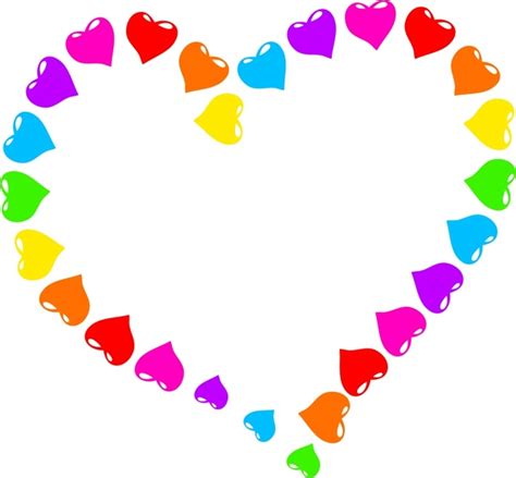 Abstract Heart Illustration With Colorful Hearts Free Vector In Open