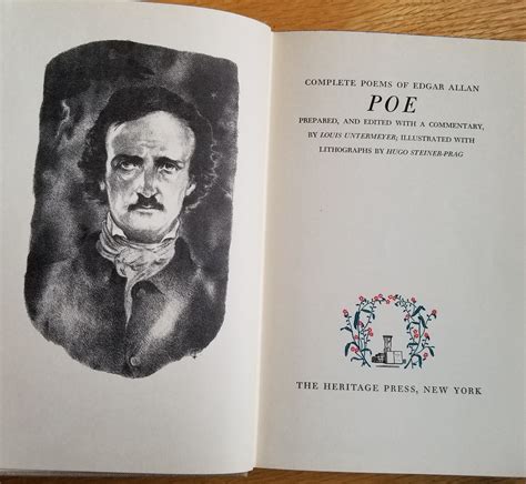 Poe Complete Poems Of Edgar Allan Poe Prepared And Edited With A