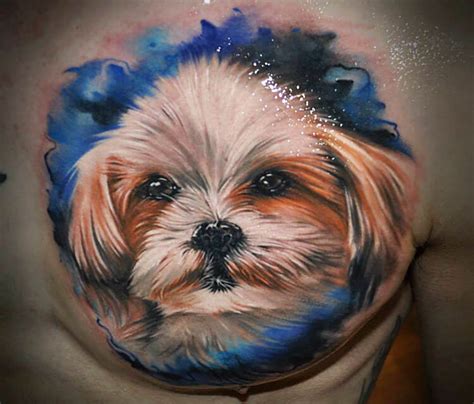 Dog Portrait Tattoo By Benjamin Laukis No 283