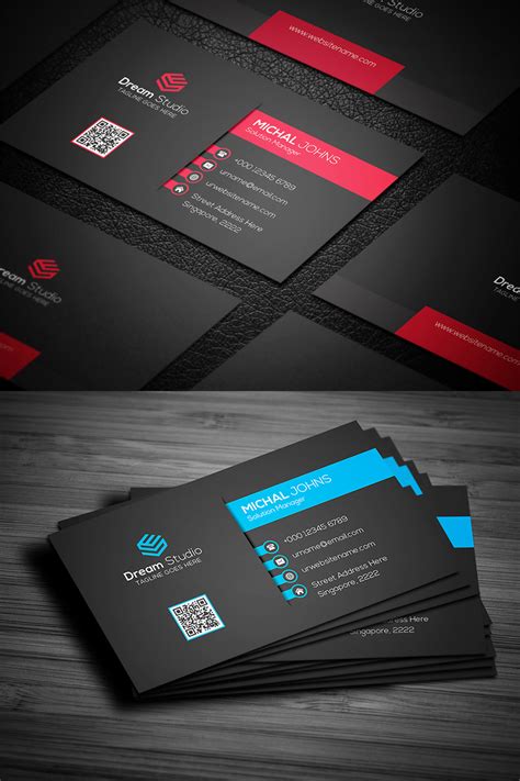 There's also a template for business card with no logo, for personal or professional use. Modern Professional Business Card Corporate Identity ...