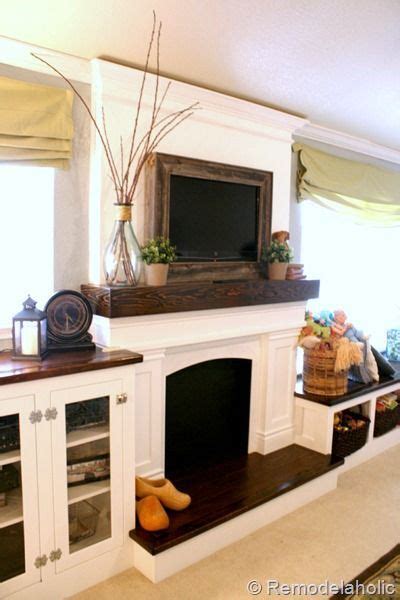 Reclaimed Wood Framed Tv With Mantel To Hide The Cords Remodelaholic