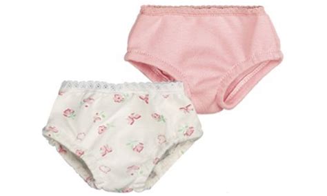 pink and print doll underwear set fits 18 inch american girl import it all