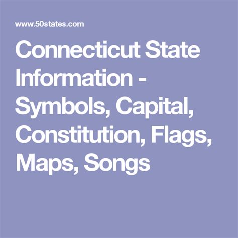 Connecticut State Information Symbols Capital Constitution Flags