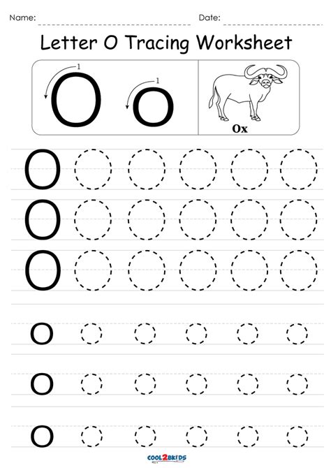 Free Printable Letter O Tracing Worksheets