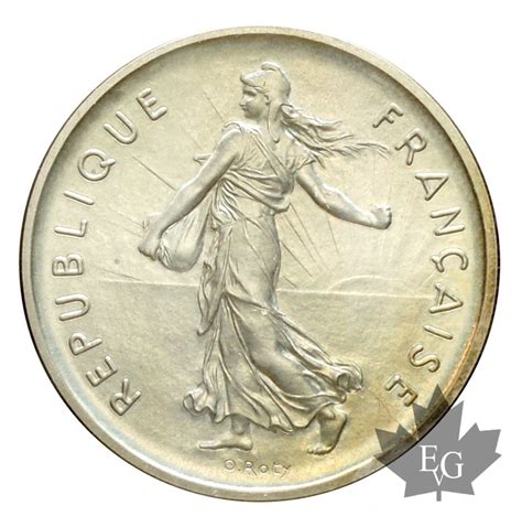 Monnaies France 1971 5 Francs Piefort Argent Fdc