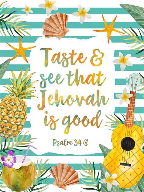 Taste See That Jehovah Is Good Poster Boy Painting By Karl Davies Fine Art America