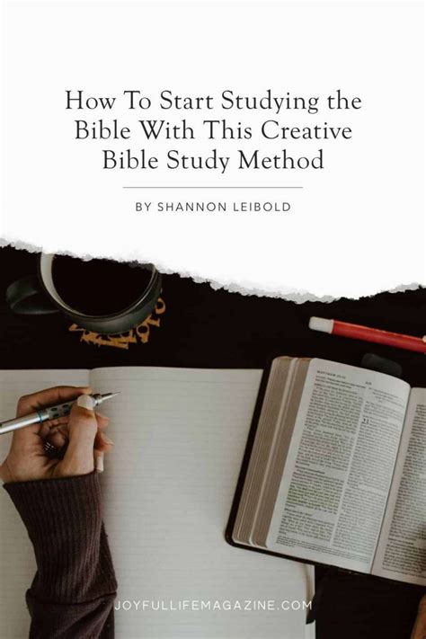 How To Start Studying The Bible With This Creative Bible Study Method