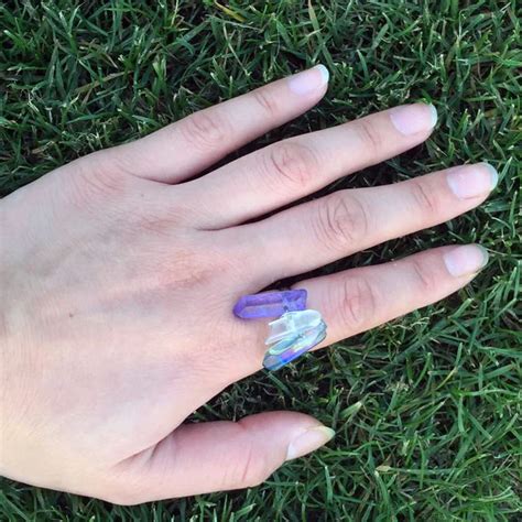 Handmade Crystal Rings For Women Natural Quartz Stone Rings In Rings