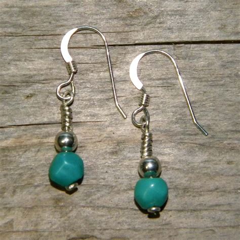 Shop with afterpay on eligible items. Turquoise Handcrafted Artisan Dangle Earrings solid ...