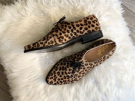 Leopard Animal Print Women Shoes Unique Leather Women Shoes Made In