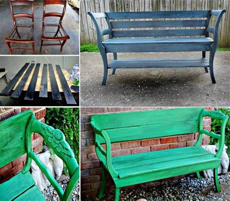 Wonderful DIY Upcycled Chair Bench