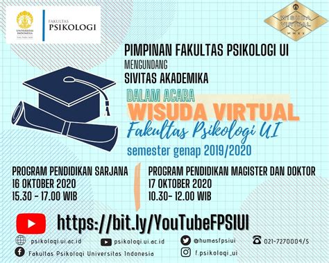 Wisuda Virtual Fpsi Ui Semester Genap 20192020 Fakultas Psikologi