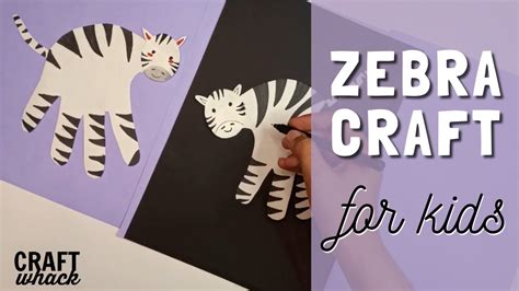 Handprint Zebra Craft For Kids Craftwhack Youtube