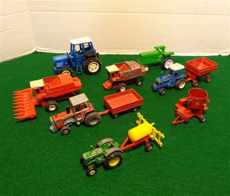 Vintage Ertl Farm Toy Tractorstrailersfarm Equipment Lot 1970