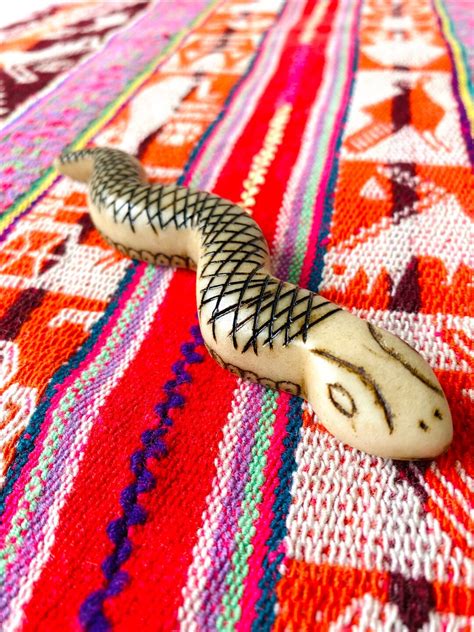 Peruvian Hand Carved Amaru Sachamama Serpent In Alabaster Etsy