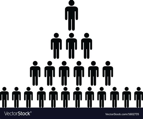 Human Pictograph Pyramid Royalty Free Vector Image